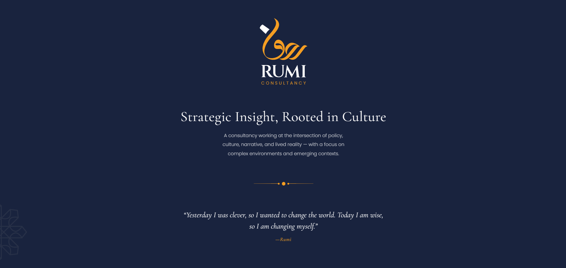 Preview of the Rumi Consultancy website