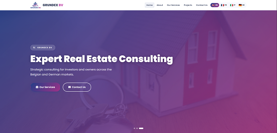 Preview of the GRANDEX BV - Real Estate Development & Facility Management website
